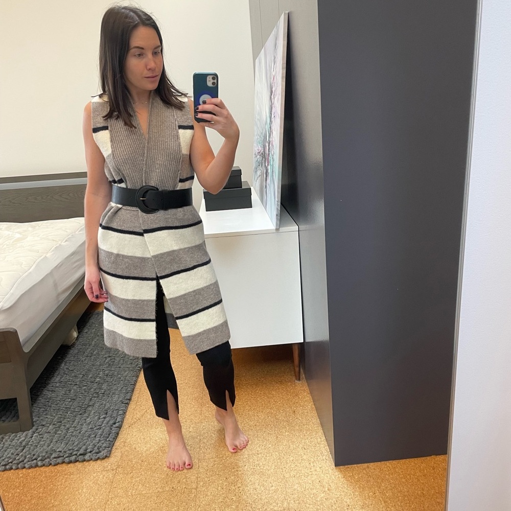 Long open sweater vest from Anthropologie